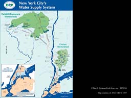 New York City water supply system map