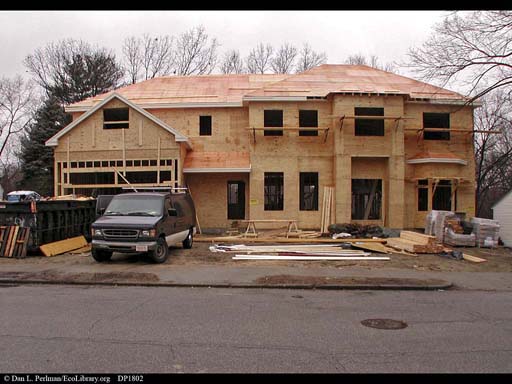 Lumber used for building wooden house, Massachusetts, USA