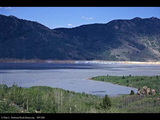 Tailings pond, Butte, Montana, USA